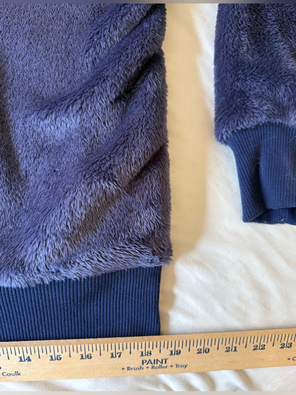 AERIE Super Soft Faux Fur 1/4 Zip Hoodie Deep Purple Sweatshirt Women’s Small - Picture 10 of 14